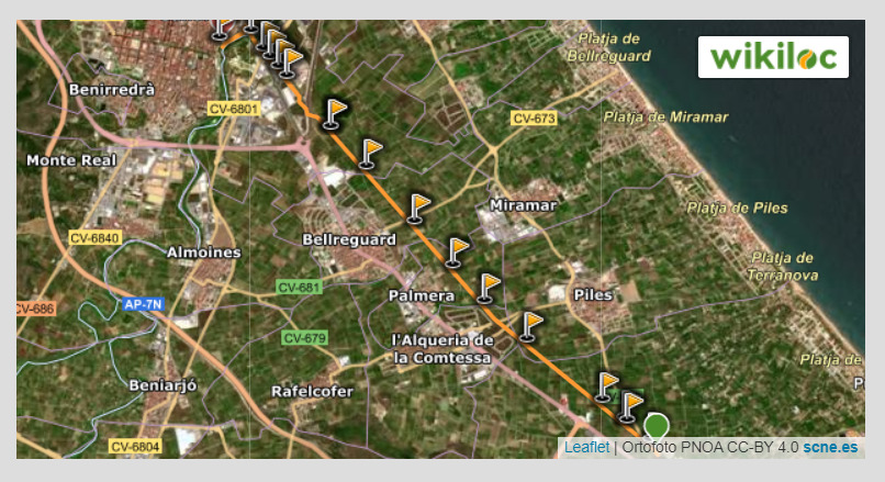 Ruta mountain bike Oliva – Via Verde de La Safor – Gandia