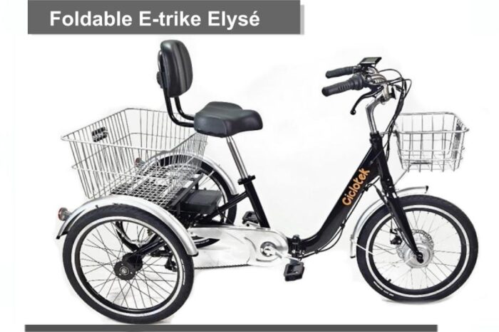 Triciclo Eléctrico Cicloteck Elyse plegable